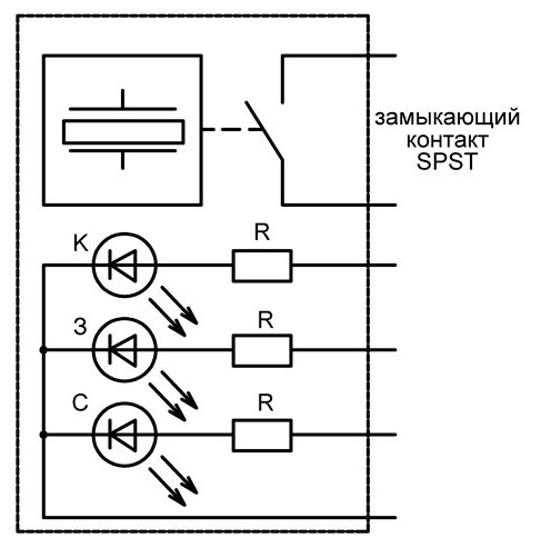 Кнопочный выключатель ВБ з 22 R4 SN - W - 12 T